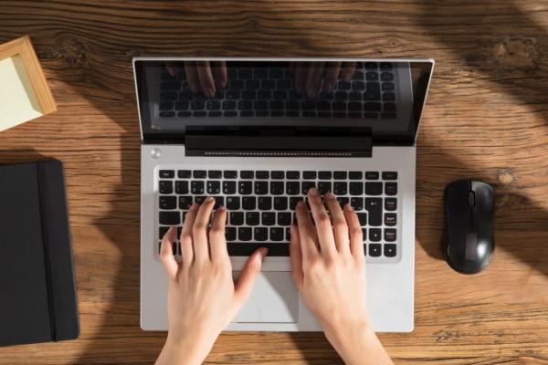 laptop on desk